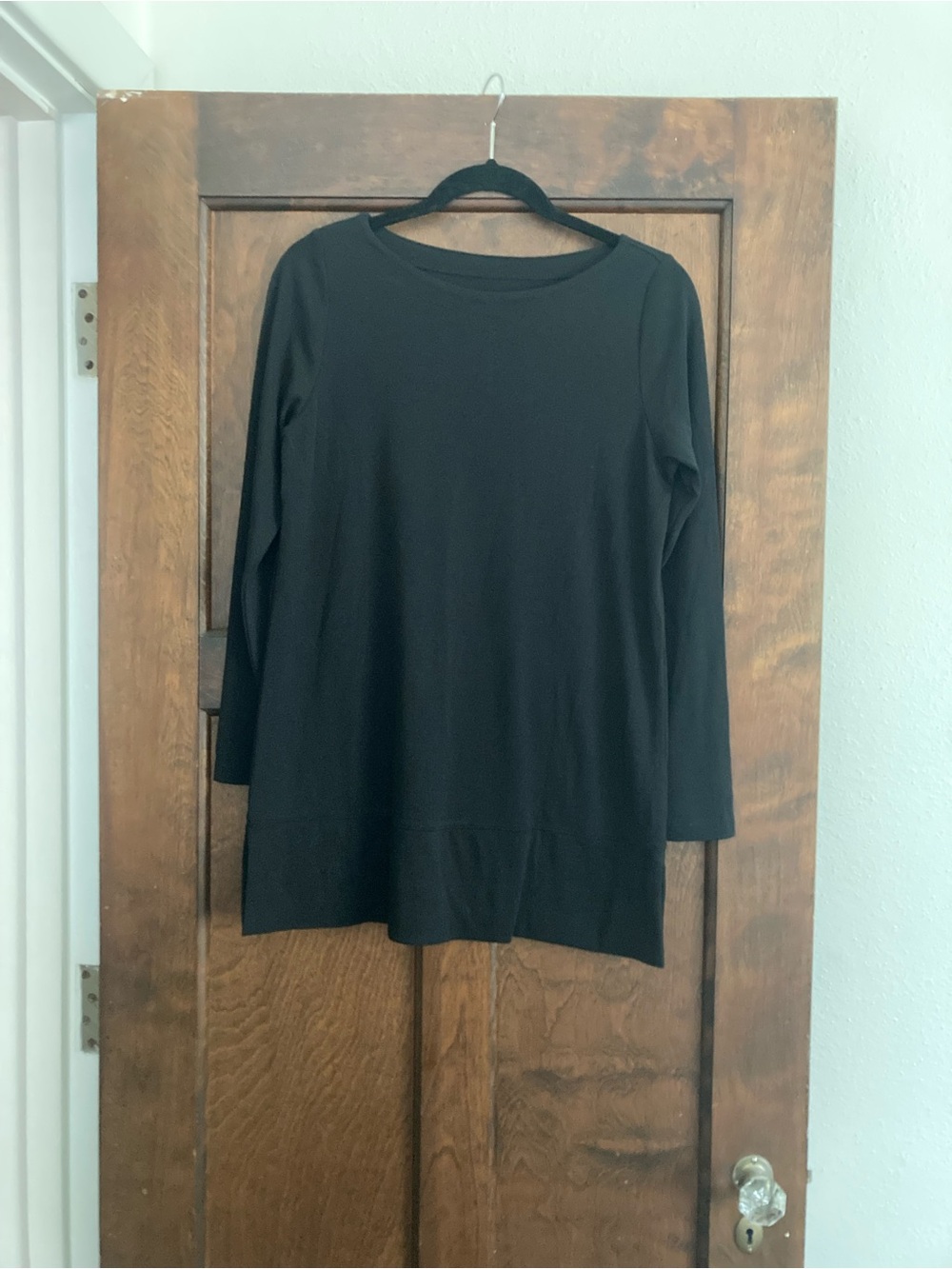 J. Jill Black Long-Sleeve Scoop Neck Tunic